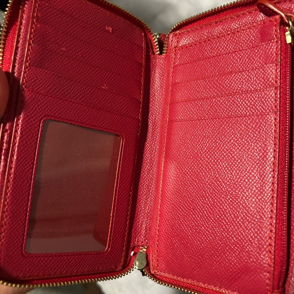 Coach Brown and Red Leather Wallet - Picture 7 of 8